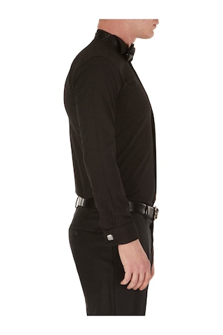 Efor Slim Fit Duble Manşet Ata Yaka Siyah Damatlık Smokin Gömlek Gk 148 Siyah