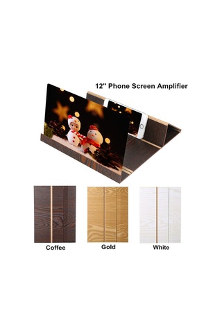 Telefon İçin Şık 12 İnç 3d Yükseltme Ahşap Stand - Taşınabilir Katlanabilir Ekran Arttırıcı