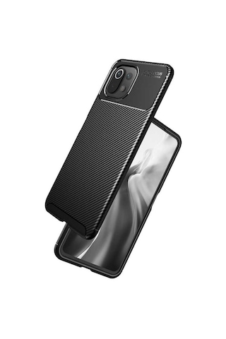 Xiaomi Mi 11 Lite Kılıf Zore Negro Silikon Kapak Siyah