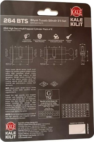 Kale 264 Bts Bilyalı Tuzaklı Antrasit Silindir 2 Li Set-382