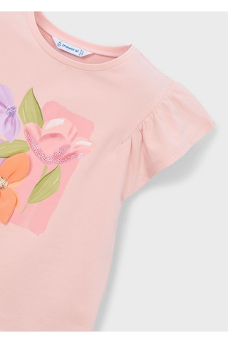 Mayoral Kız Çocuk Baskılı Tshirt Pembe Pembe