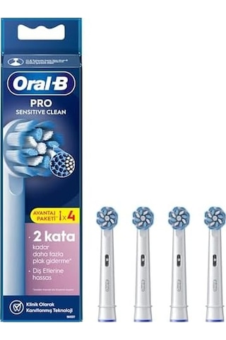 Oral-b Pro Series 1 Mavi Elektrikli Diş Fırçası, 1 Diş Fırçası Başlığı, Tasarımı + Oral-b Sensitive X-filament Şarjlı Diş Fırçası Yedek Başlığı 4 Adet