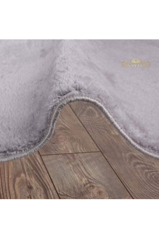 Bonny Home Elite Gri 120x120 Cm Yuvarlak Peluş Banyo Paspası Gri