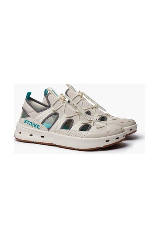 Strike Bluefin Sandal - Off White Lthr&txt W/turq