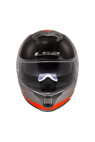 Ls2 Stream 2 Thunderbiz Kapalı Kask Gri - Turuncu