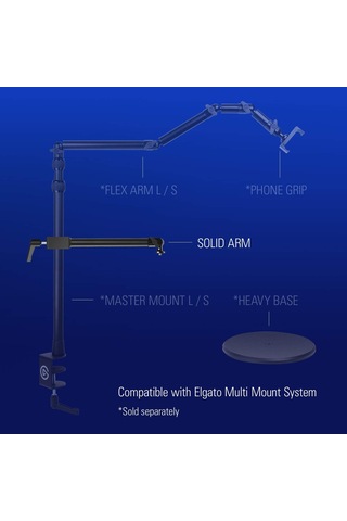 Elgato Solid Arm Taşıyıcı Kol, Kamera & Işık & Mikrofon Bağlantıl
