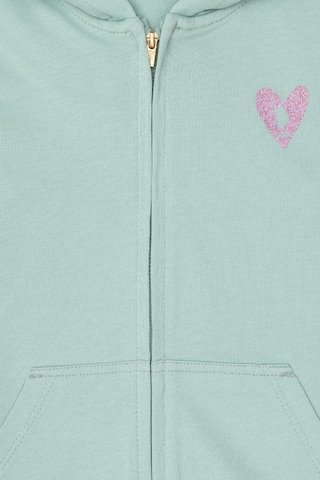 U.S. Polo Assn. Kız Çocuk Su Yeşili Fermuarlı Basic Sweatshirt 50296390-VR048