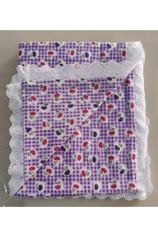 Pazen Bebek Battaniyesi 100% Pamuk 90 X 90 Ölçülerinde Lila Lila