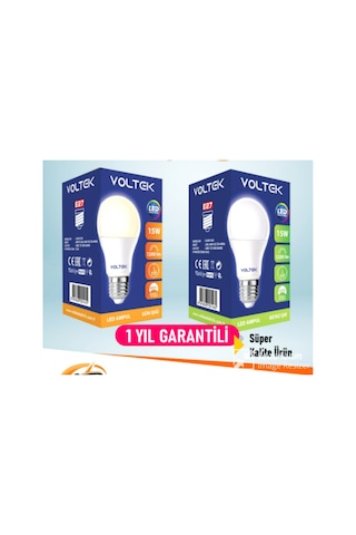 Asyagrup Voltek 15w Led Ampul - Beyaz Işık - 10 Adet