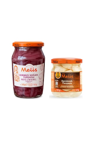 Melis Kırmızı Soğan Turşusu 340 Gr Ve Sarımsak Turşusu 180 Gr