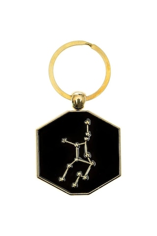 Başak Burcu Yıldız Haritası Metal Anahtarlık