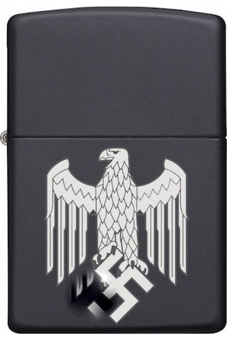 Wehrmacht Alman Eski Madalya Svastika Ww2 Lazer Silinmez Resimli Benzinli Çakmak Hediye İsim Yazılır Siyah