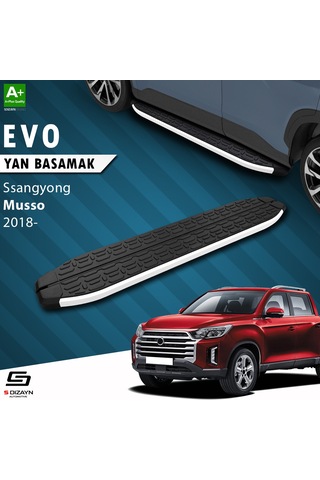 S-dizayn Ssangyong Musso Evo Aluminyum Yan Basamak 203 Cm 2018 Üzeri