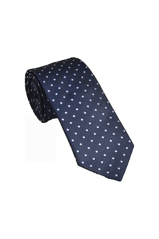 Brianze Kare Desen Lacivert Mendilli Kravat Lacivert