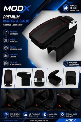 Skoda Octavia 2004-2012 Universal Sürgülü Kolçak - Kol Dayama A+ Premium A+