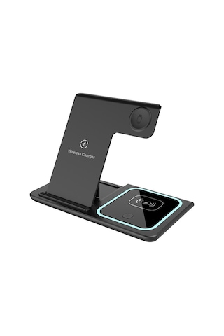 Jeemson 3-in-1 Çevirilebilir Kablosuz Şarj Aleti: İphone, İwatch Ve Airpods İçin 15w Hızlı Şarj, Işıklı Ambiyans Ve Çoklu Güvenlik Koruması