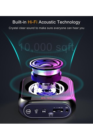 Xindoker Norbix S17 Siyah Arı Mikrofonlu Hoparlör - Kulaklık, Kayış Ve Şarj Kablosu İçeren Ses Genişletici