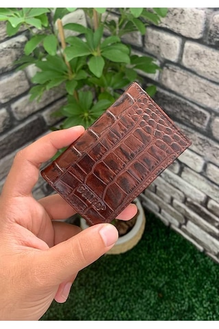 Guard Taba Croco Deri Kartlık Çok Renkli