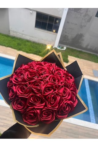 E-Çiçek 30'lu Gül Buketi Bordo Bordo