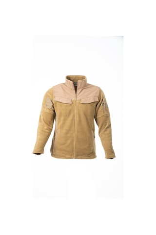Karcamp 5 Cepli Cep Kapaklı Unisex Polar Mont Ceket Bej