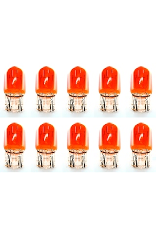 Ampul 12v 21/5w 1016 Dipsiz Sarı Ampul T20 Çift Duy 10 Adet
