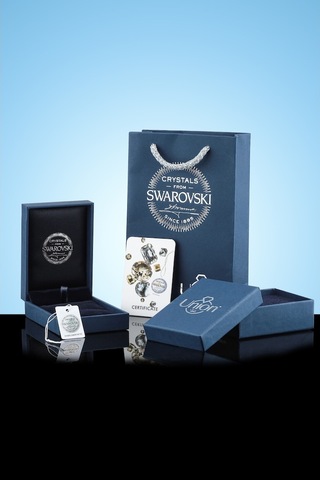 Union Swarovski Crystal Kadın Baget Kesim Gümüş Kolye