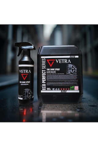 Vetra Araç Bakım Ultra Parlak Islak Görünümlü Lastik Parlatıcı 5kg+500ml