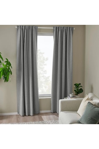 Ikea Rosenmandel Fon Perde 135x300 Cm Gri
