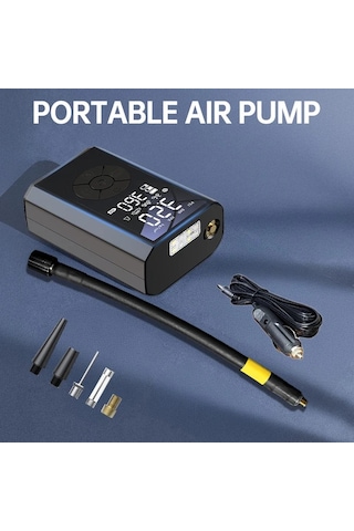 Boatshop1 Jkuoo Akıllı Led Dijital Taşınabilir Lastik Pompası 36v Usb Şarj Bisiklet Motosiklet Araba