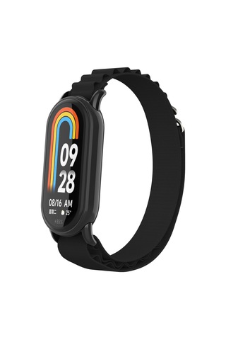 Xiaomi Mi Band 8 9 10 Uyumlu Alpine Loop Kordon Kayış Siyah