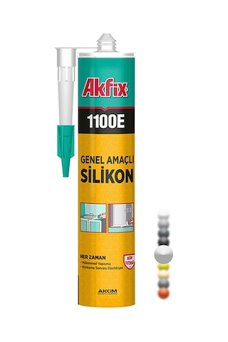 Akfix 1100E Genel Amaçlı Silikon 280Gr Şeffaf Şeffaf
