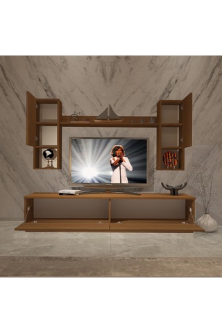 Decoraktiv Eko 5dab Mdf Std Tv Ünitesi Tv Sehpası Ceviz