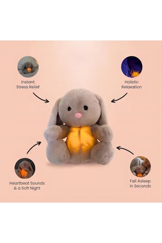 Peluş Hayvan Rahatlatıcı Bebek Tavşan Nefes Alan Uyku Oyuncağı Diğer
