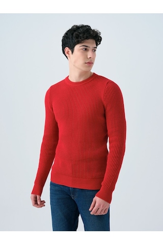 Regular Fit Erkek Kazak Kırmızı