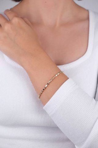 14 Ayar Altın Dorikalı Küp Bileklik 7 Gold Sarı Altın