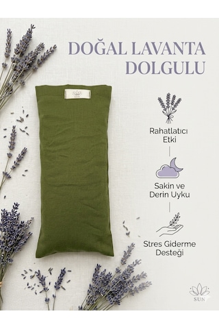 Lavanta Dolgulu Yoga Göz Yastığı Meditasyon Göz Maskesi Uyku Ve Rahatlama Yastığı Aromaterapi Göz Pedi Yeşil