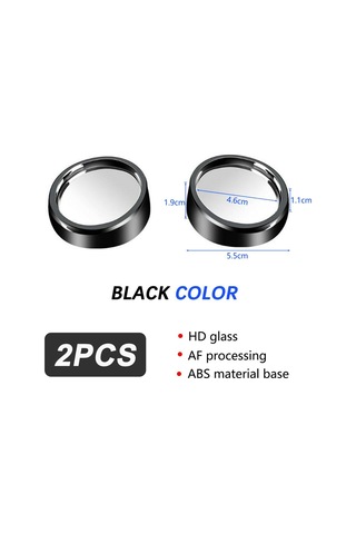 Qingmipy Araç İki Adet 360 Döner Kör Nokta Ayna, Geniş Açı Cam, Sürücü Güvenliği İçin Tepkiyen Azaltıcı, Kolay Kurulum