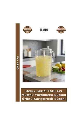 Delux Serisi Tatil Evi Mutfak Yardımcısı Sunum Ürünü Karıştırıcılı Sürahi