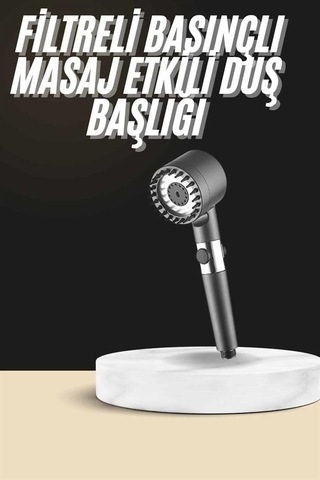 Duş Başlığı Profesyonel Masaj Uçlu 3 Modlu Su Tasarruflu Çok Renkli
