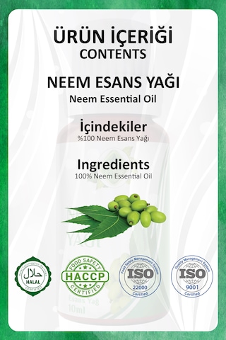 Neem Yağı Neem Essential Oil 10 Ml.
