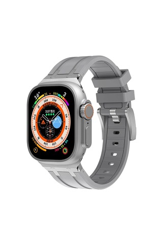 Apple Uyumlu  Watch 7 45 MM Zore Krd-89 Silikon Kordon