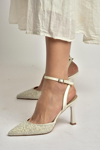 Fox Shoes U676417604 Ten Kumaş İnce Topuklu Kadın Abiye Ayakkabı Ten