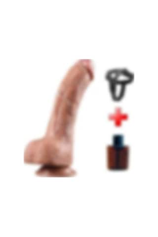 Odins Shop Belden Bağlamalı Yeni Nesil Çift Katmanlı 23.5 CM Dildo 1290B