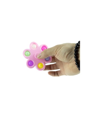 Oyuncak Stres Çarkı Altılı Stres Baloncuklu Pembe