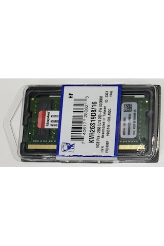 Kingston Kvr26S19D8 16 16Gb 2666Mhz Ddr4 Sodimm Notebook Ram
