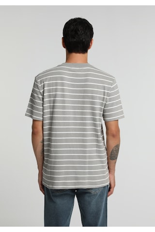 Colin's Colins Regular Fit Yuvarlak Yaka Çizgili Erkek Gri Kısa Kol Tişört Cl1080970 Q1.v1 Gra