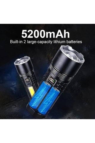 Xuweiwei 1 Bilgisayar Yeni 2025 Modeli 5200mah Bataryalı Cob Yan Işık Dahili Yüksek Parlaklık Uzun Süreli Çalışma Wl-25 Uzun Menzilli Lamba Altın