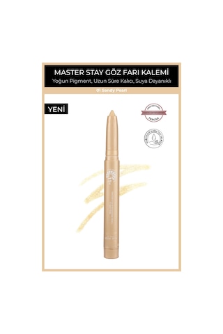 Alix Avien Suya Dayanıklı 11 Saat Kalıcı Yoğun Pigmentli Kremsi Göz Kalem Farı Master Stay 01 Sandy Pearl
