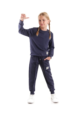 Ahengim Kız Çocuk Back To School Pamuklu Trend Eşofman Takımı Ak2529 Füme