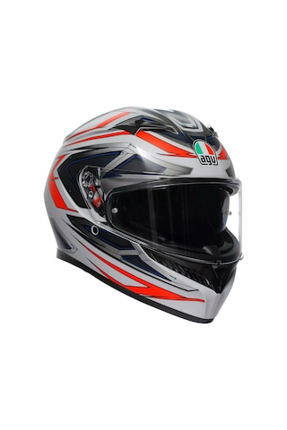 Agv K3 Mplk Space Kapalı Kask Mat Beyaz - Kırmızı